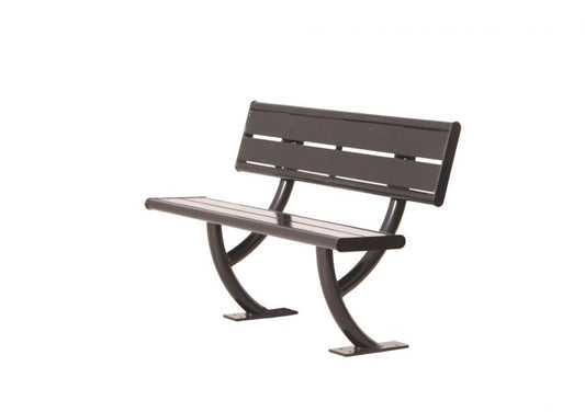 Hartford Bench with back  - Slat Powder Coated