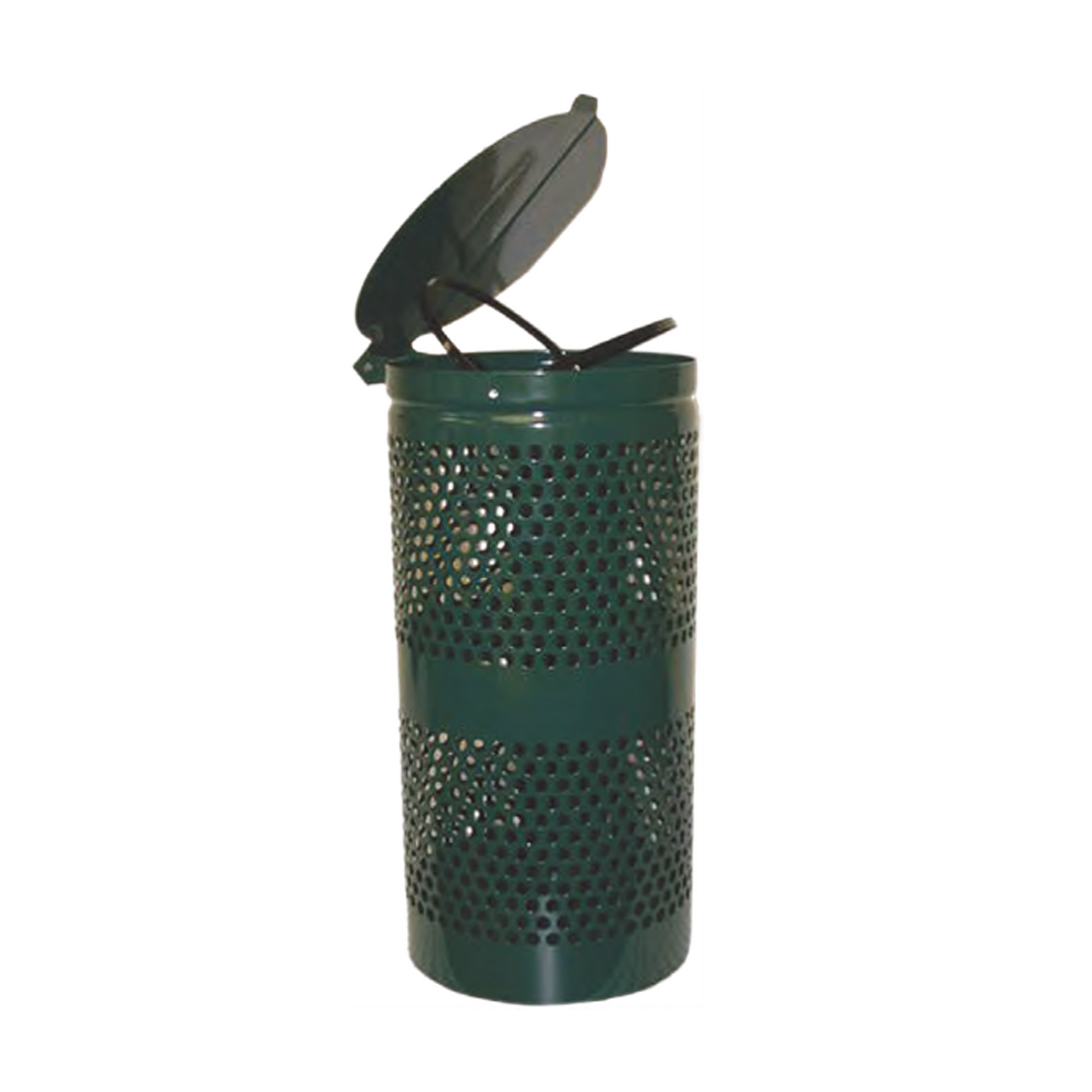 Steel Trash Receptacle with Lid