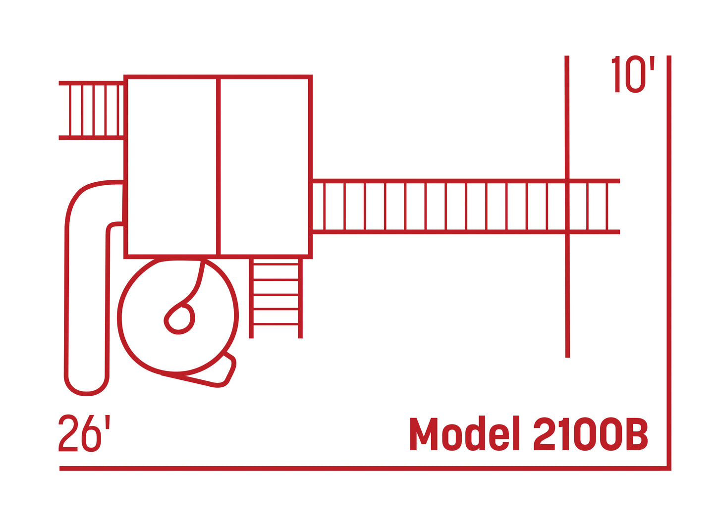 Amish Wood Swingset - 6’x8′ Split Level, 3′, 5′ & 7′ Deck Heights, Plastic Glider, 2 Belt Swings, Trapeze