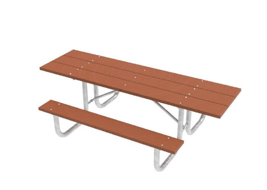 Recycled Extra-Heavy Duty ADA Accesible Table Recycled Plastic Planks / Brown