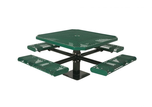 Single Pedestal Table - Octagon In-Ground / Diamond Rolled Edge