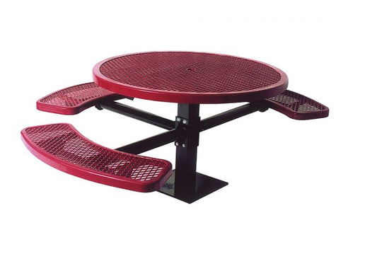 ADA 3-Seat Round Table with Round Arms Surface Mount / Diamond