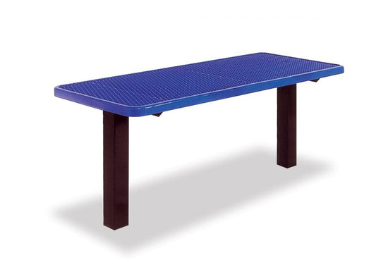 Multi-Pedestal Utility Table 6-feet / In-Ground / Diamond Rolled Edge