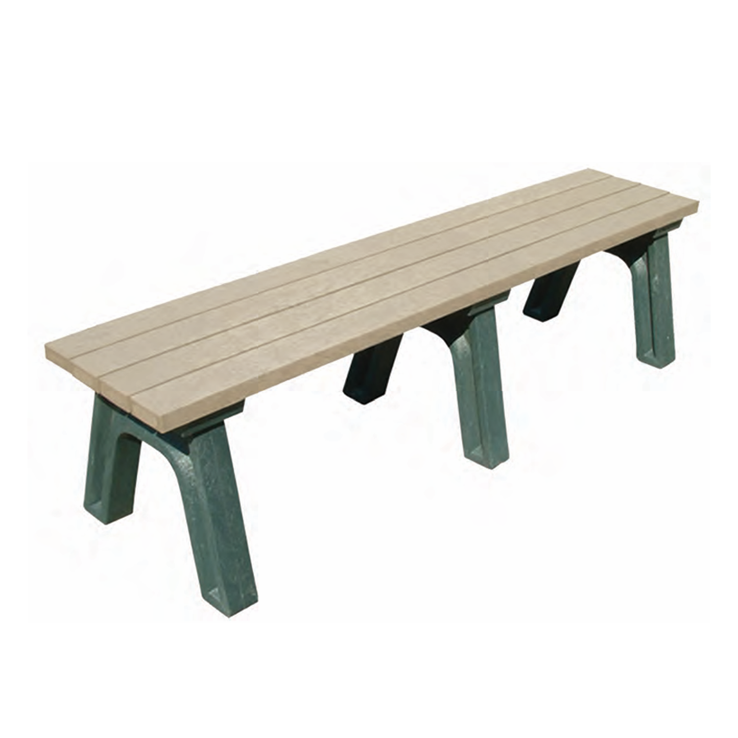 6' Flat Poly Bench