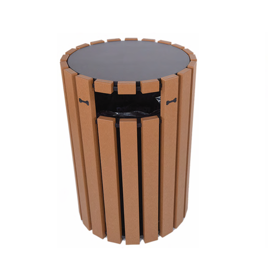 33 Gallon Poly Trash Receptacle w/ Dog Bones Design