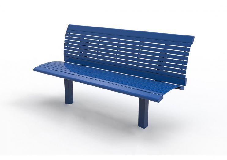 Richmond Series Steel Bench with back Inground / With Armrests