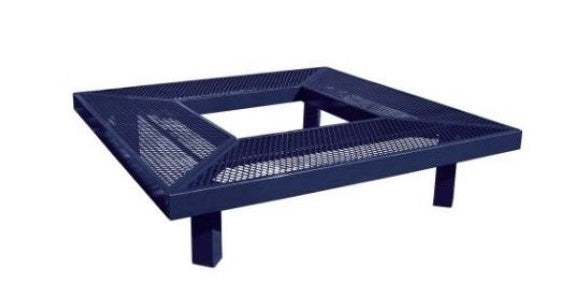 Geometric Mall Bench 6-feet / In-Ground / Diamond