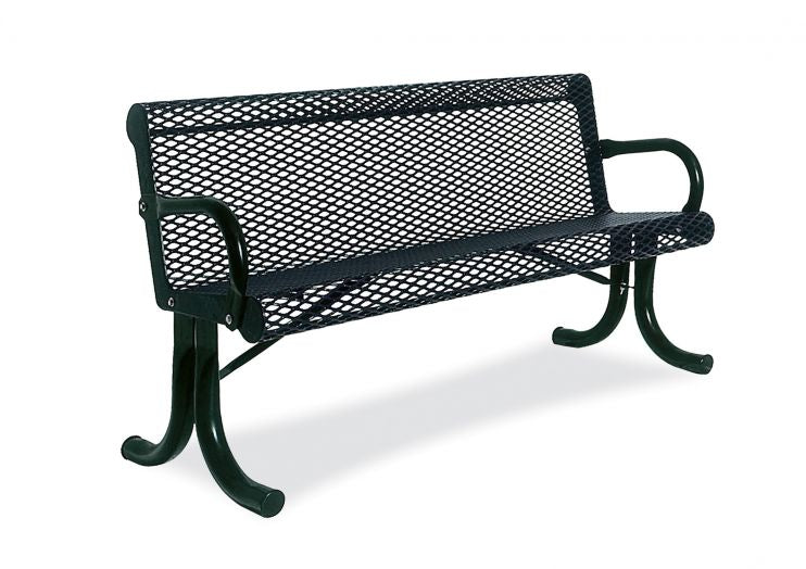 Capri Series Bench 6-feet / Surface Mount / Perforated