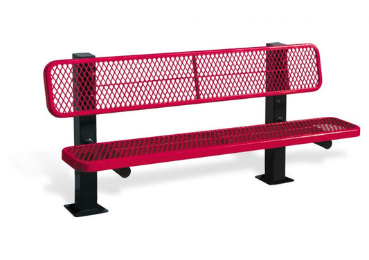 Single-Sided Bollard Style Bench 6' SINGLE SIDED BENCH, SURFACE MOUNT, DIAMOND