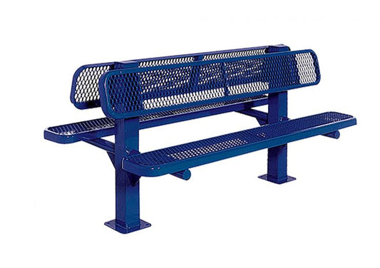 Double-Sided Bollard Style Bench 8-feet / Surface Mount / Diamond