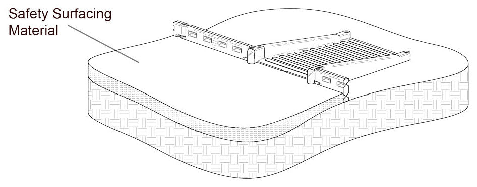 ADA Half Ramp System for use with 8" or 12" borders