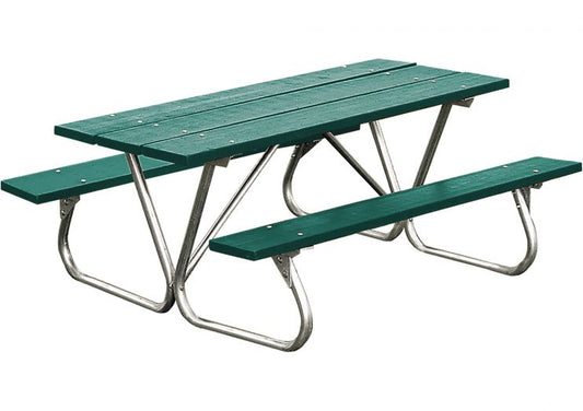 Recycled Heavy Duty Bolt-Thru Table 6-feet / Recycled Plastic Planks / Green