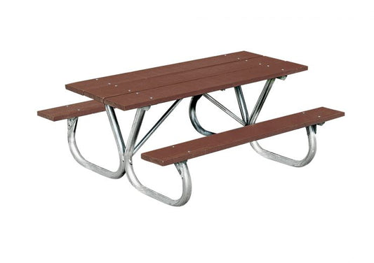 Recycled Extra Heavy Duty Bolt-Thru Table 6-feet / Recycled Plastic Planks / Brown