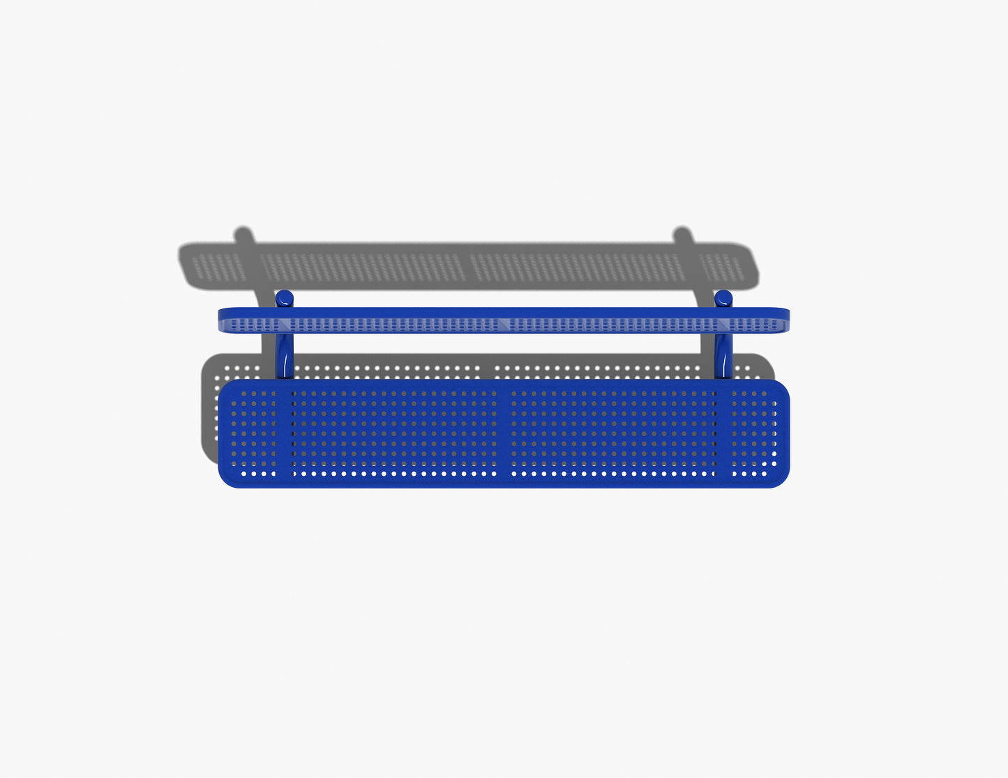 6' Bench with Back - Perforated