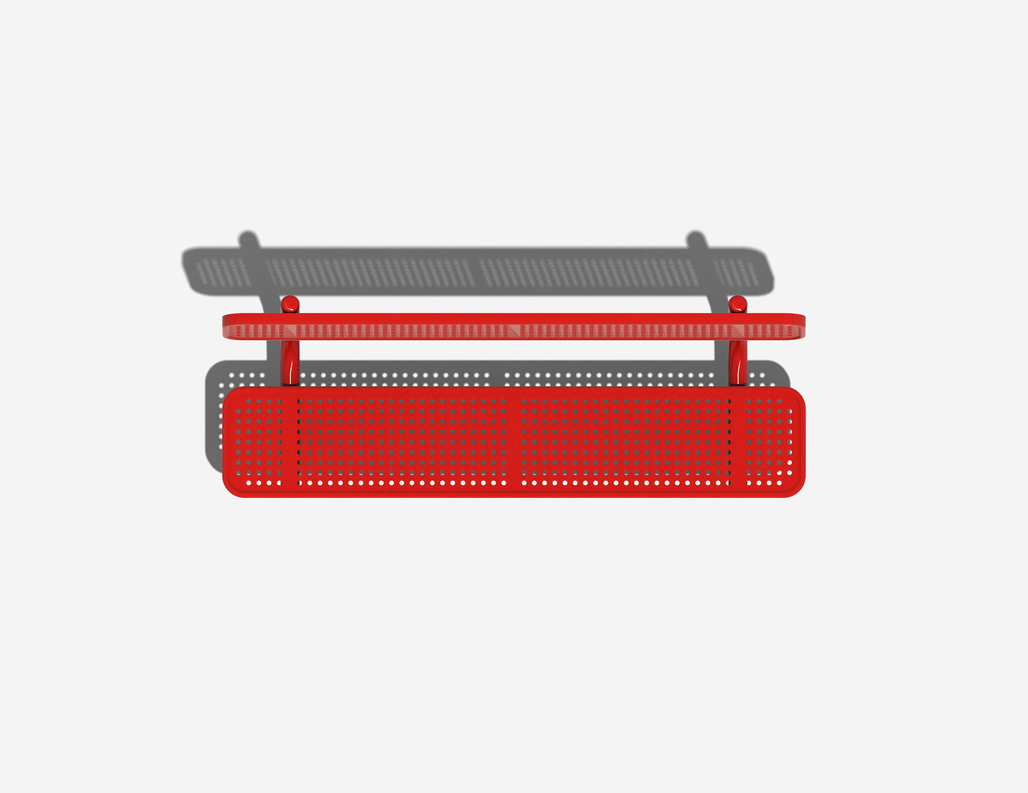 6' Bench with Back - Perforated