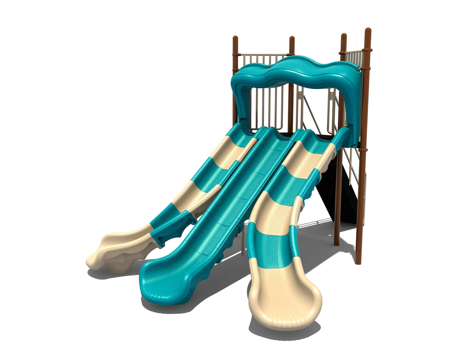 6' Free Standing Triple Sectional Slide Default Title