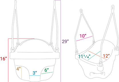 Full Bucket Toddler Rotational Molded Plastic Seat