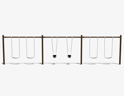 5" Single Post Swing Set 8ft