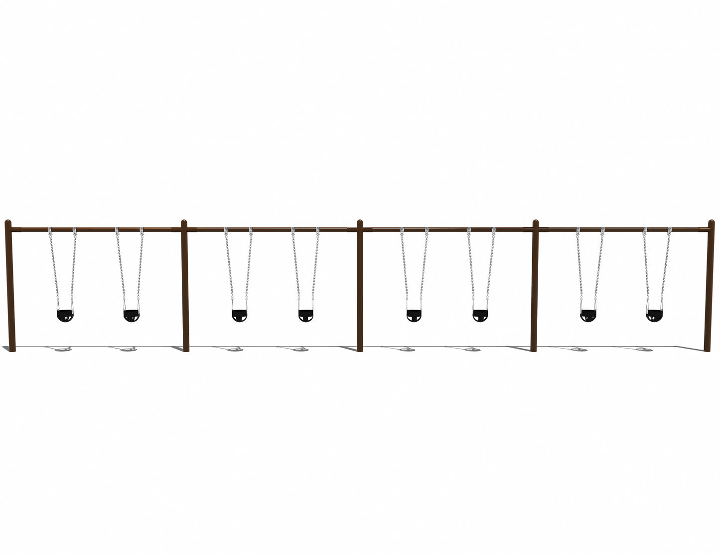 5" Single Post Swing Set 8ft