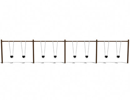 5" Single Post Swing Set 8ft