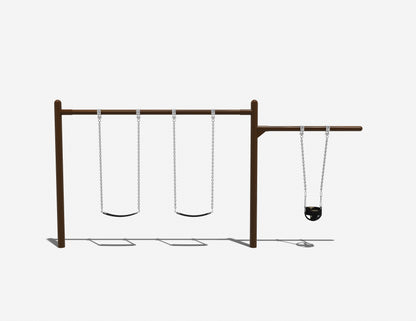 5" Single Post Swing Set 8ft