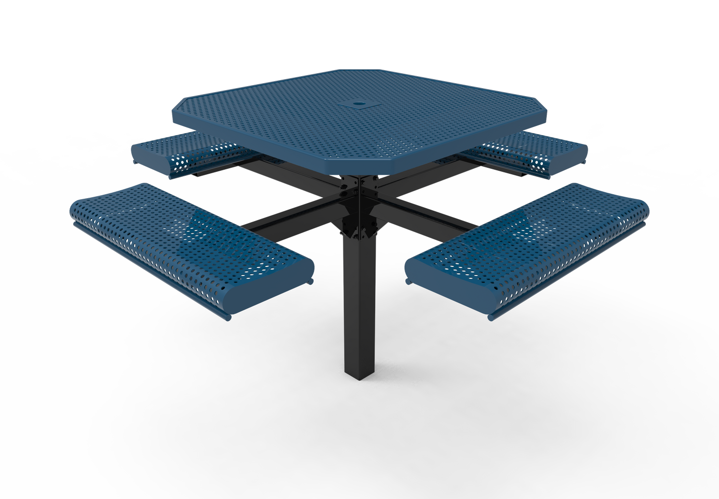 46" Octagon Table w Rolled Seats