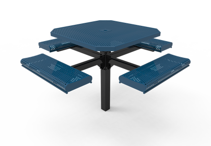 46" Octagon Table w Rolled Seats