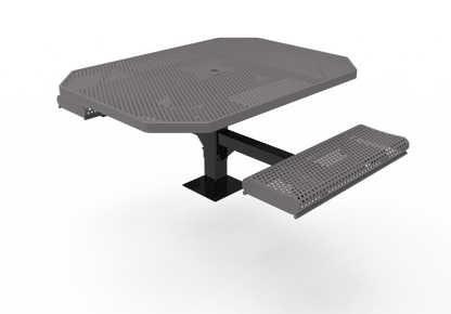 46" Octagon Table w Rolled Seats