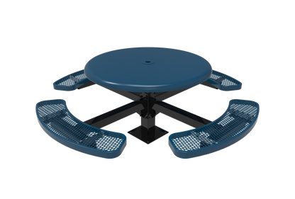 46" Round Solid Top Pedestal Table