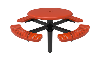 46" Round Solid Top Pedestal Table