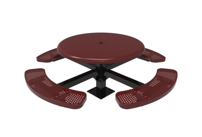 46" Round Solid Top Pedestal Table